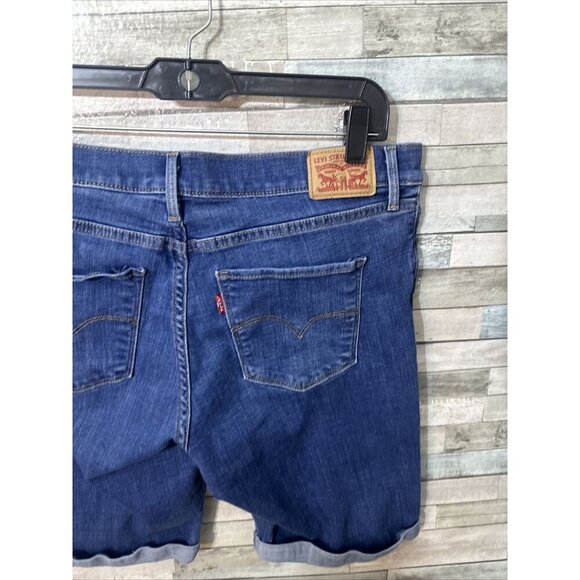 Women’s Levi’s Bremuda Shorts Dark Wash Size 32 - Picture 13 of 16